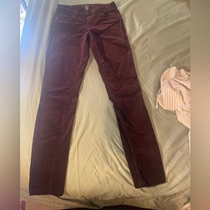 Corduroy burgundy pants